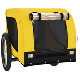 Pet Bike Trailer Yellow and Black Oxford Fabric and Iron 94008