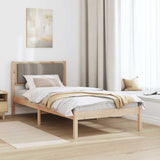 Bed Frame with Upholstered Headboard Taupe 90 x 200 cm 878287