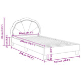 Children's Bed Frame with Headboard Pink 80 x 200 cm Velvet 42010911