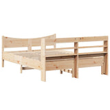 Bed Frame with Headboard 140x200 cm Solid Wood Pine 3307044