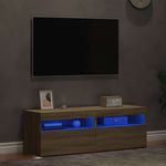 TV Cabinets with LED Lights 2 pcs Sonoma Oak 60x35x40 cm 804416