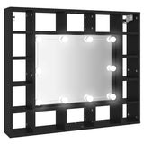 LED Mirror Cabinet Black 91x15x76.5 cm 833496