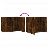 Wall Cabinet Smoked Oak 75x35x60 cm Engineered Wood 848427