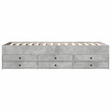 Bed Frame with Storage with Drawer Concrete Grey 80 x 200 cm 3429650