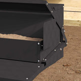 Chicken Treadle Feeder Black 50 x 40 x 29 cm Cold-Rolled Steel 874699