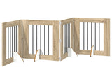 Dog Gate with Stands 4 pcs Sonoma Oak 60 x 80 cm 892098