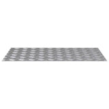 Stair Tread Rectangular 4 pcs Silver 90 x 50 cm Aluminium 4104362