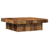 Coffee Table Old Wood 90x90x28 cm Engineered Wood 856554