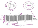 Garden Planter with Irrigation&Wheels 3 pcs Grey PP 3423083