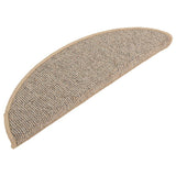 Stair Mats 15 pcs 56x17x3 cm Brown Half Round 149847