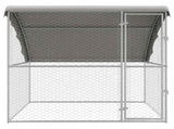 Dog Kennel with Storage Silver 2 x 2 x 2 m Galvanised steel 42008377