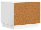 Bedside Table High Gloss White 43 x 34.5 x 47 cm 895263