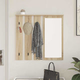 Wall-Mounted Coat Rack with Shelf Sonoma oak 84 x 10 x 80 cm 874493