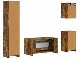 4 Piece Bathroom Cabinet Set UTRECHT Smoked Oak Engineered Wood 3417977