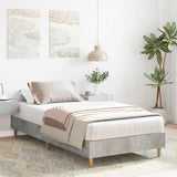 Bed Frame No Mattress Concrete Grey 100x200 cm Engineered Wood 861042