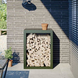 Firewood Rack Green 60x40x80 cm Steel 850999