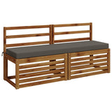 2-Piece Bench Cushions SOEST 2 pcs 100% Polyester Grey 949797