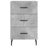 Bedside Cabinet Concrete Grey 40x40x66 cm Engineered Wood 827680