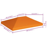 Gazebo Top Cover 310 g/m 4x3 m Orange 44786