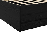 Bed Frame with Storage Black Oak 80 x 200 cm Engineered Wood 3429651