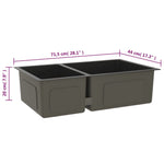 Kitchen Sink Black Stainless Steel 51562