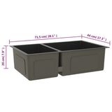 Kitchen Sink Black Stainless Steel 51562