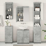 Bathroom Furniture Set TULUM 5 pcs Concrete Grey 3398057