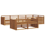 Outdoor Sofa Set 7 pcs Natural Solid Acacia Wood 3373614