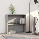 2-Tier Book Cabinet Concrete Grey 80x30x76.5 cm Engineered Wood 801003