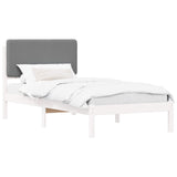 Bed Frame with Upholstered Headboard Light Grey 80 x 200 cm 877943