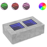 Coffee Table with Infinity LED Concrete Grey 116x69x40 cm 3284059