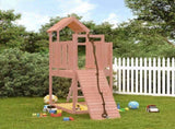 Playhouse with Climbing Wall Solid Wood Douglas 3155832