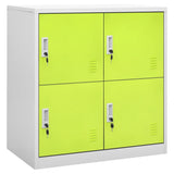Locker Cabinet Light Grey and Green 90x45x92.5 cm Steel 336435