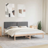 Bed Frame with Upholstered Headboard Dark Grey 180 x 200 cm 878030