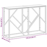 Console Table Gold Stainless Steel and Tempered Glass 349994