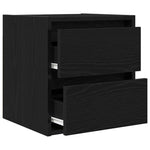 ZNTS Wall-mounted Bedside Cabinets 2 pcs Black Oak 38x34x40 cm 861250