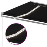Manual Retractable Awning with LED 400x300 cm Anthracite 3068904