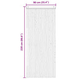 Insect Curtain Chenille Brown and Beige 90 x 220 cm 100% PP 42034448