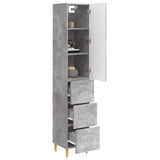 Cabinet Set 2 pcs Concrete Grey 33 x 34.5 x 90 cm 3416730