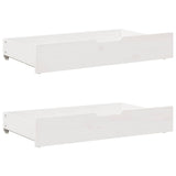 Daybed with Drawers without Mattress White 80x200 cm Solid Wood 3302133