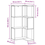 Bookcase Black Oak 50 x 50 x102 cm 868050