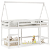 Loft Bed with Ladder and Roof without Mattress White 90x200 cm 3282111