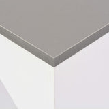Bar Table with Moveable Shelf White 138x39x110 cm 280226
