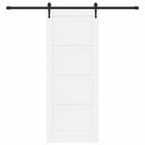 Sliding Door ORKDAL 83 x 211 cm Engineered Wood White and Black 3450325