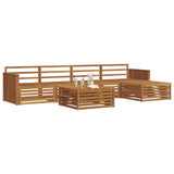Outdoor Sofa Set 6 pcs Natural Solid Acacia Wood 3373334