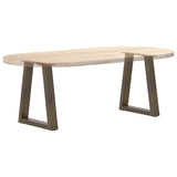 Coffee Table Legs V-Shape 2 pcs Natural Steel 28x cm Steel 4012543