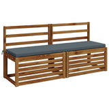 2-Piece Bench Cushions SOEST 2 pcs 100% Polyester Blue 948975