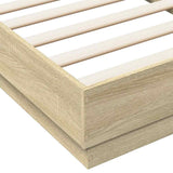 Bed Frame without Mattress Sonoma Oak 90x190 cm Single Engineered Wood 839632