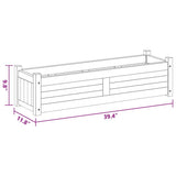 42566 Garden Raised Bed Acacia Wood 100x30x25 cm