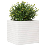 ZNTS Garden Planter White 50x50x45.5 cm Solid Wood Pine 847244
